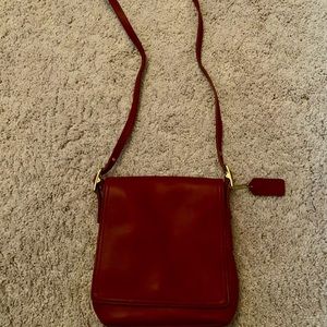 Dark red coach bag